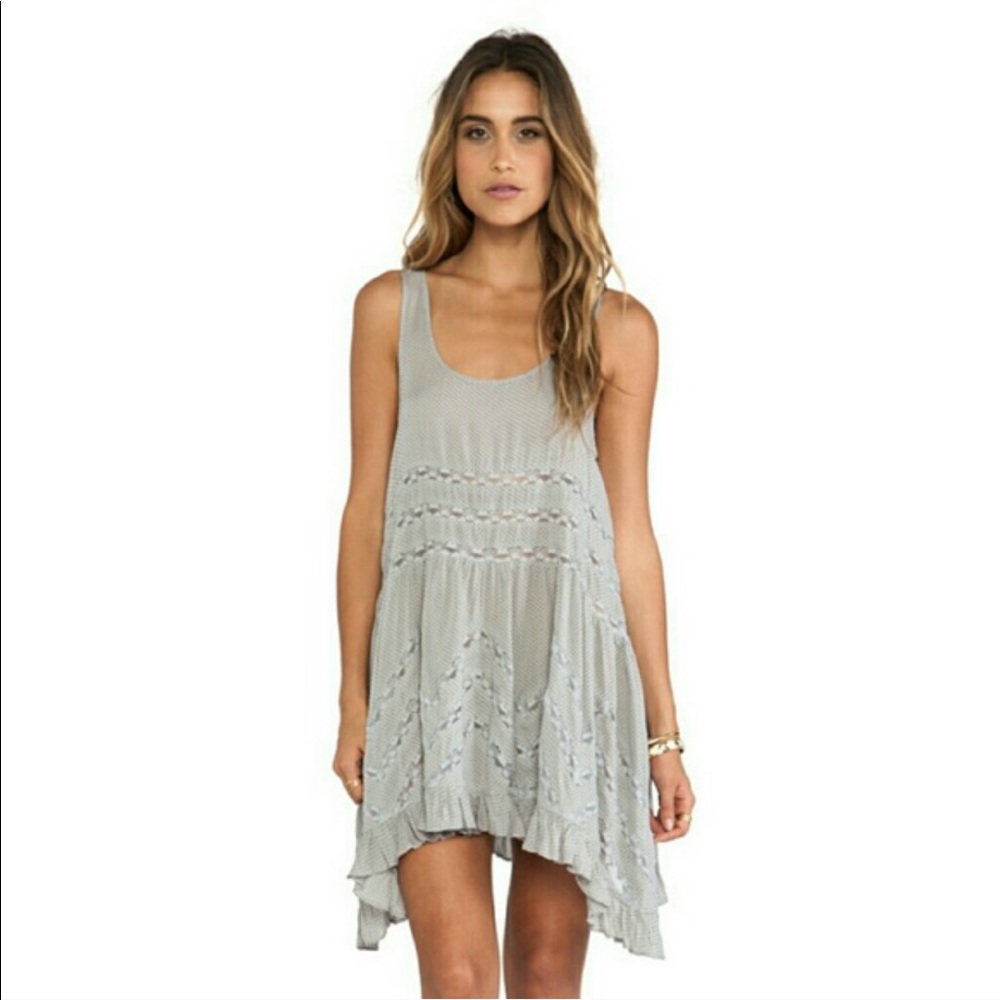 Free People intimately Voile and Lace Trapeze Slip
